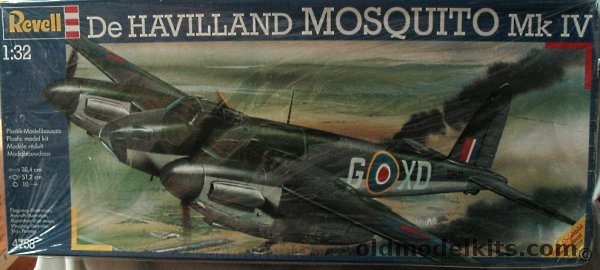 Revell 1/32 DeHavilland Mosquito Mk IV Bomber - USAAF or RAF, 4758 plastic model kit